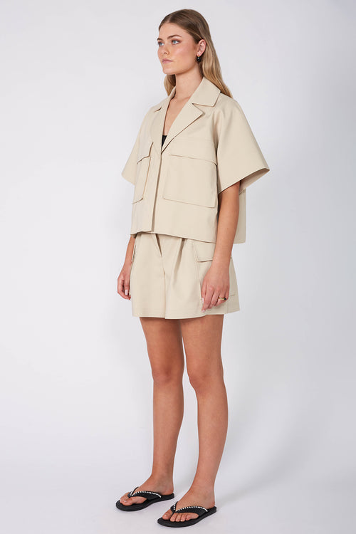 engrave jacket / camel