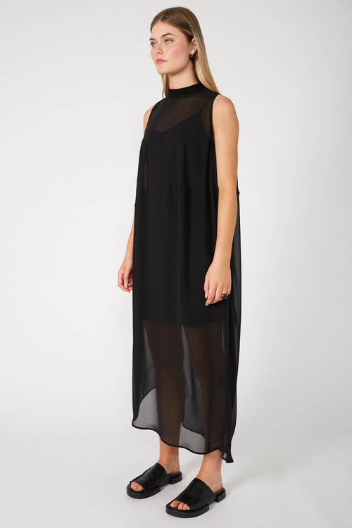 air sleeveless dress / black