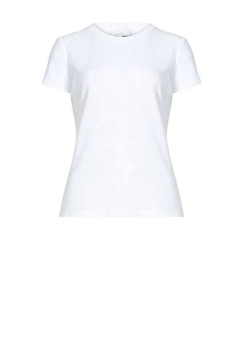 modest rib cap tee / white