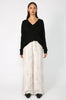 ranging contrast pant / ivory marle