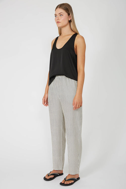 commons pant / ivory|black polka dot