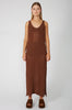 laddered tank dress / chocolate brown