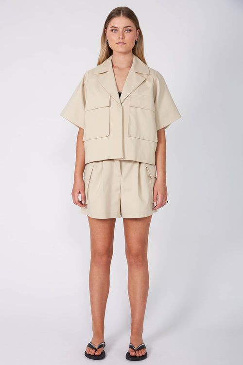 engrave jacket / camel