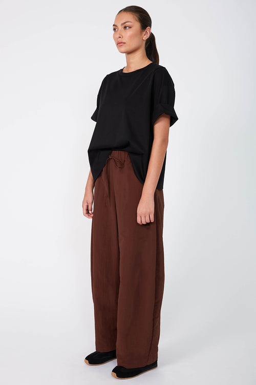 recede pant / chocolate brown