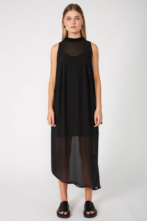 air sleeveless dress / black