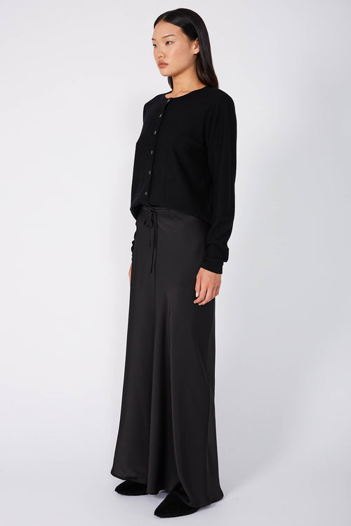 frame bias maxi skirt / black