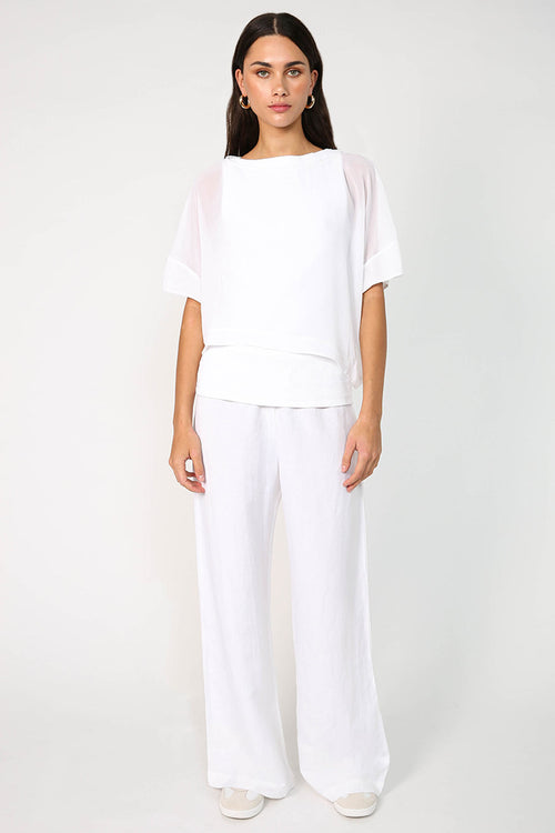 kicking rib tank / white