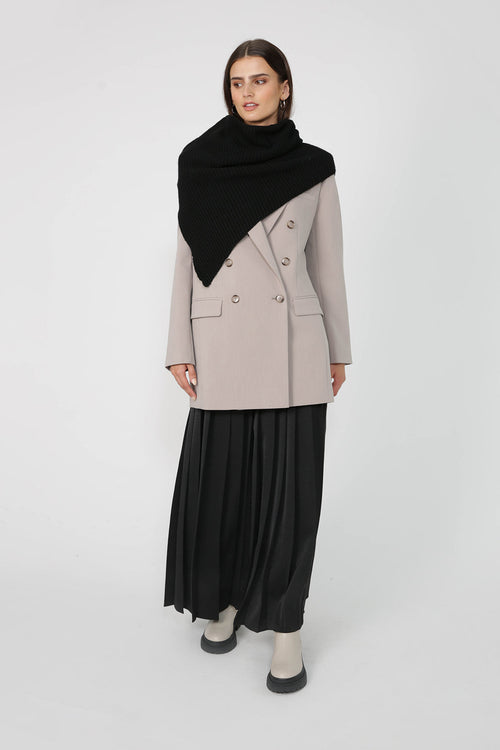 pleating skirt / black