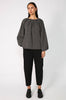 rue top / black|natural check