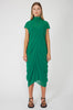 cove cap sleeve dress / emerald green