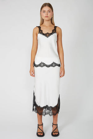 cut cami / ivory|black