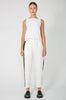 static barrel pant / white|black