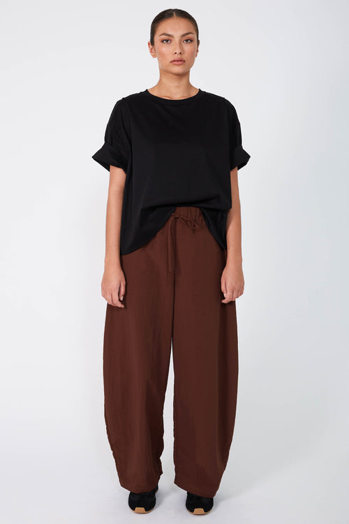 recede pant / chocolate brown