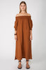 gale dress / brass brown
