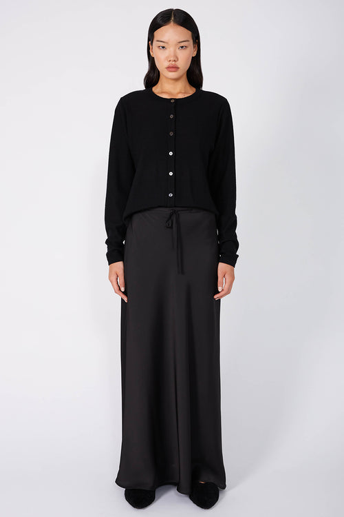 frame bias maxi skirt / black