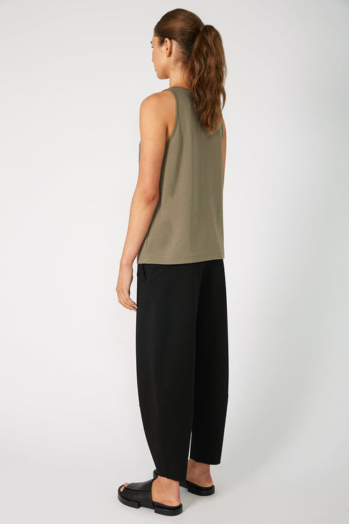 glazed tank / taupe moss