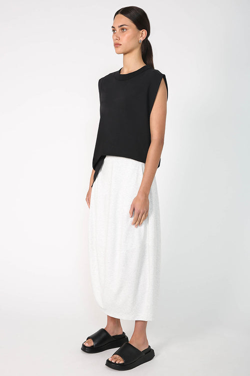 spin skirt / white marle