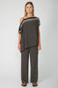 ethereal cape top / black border print