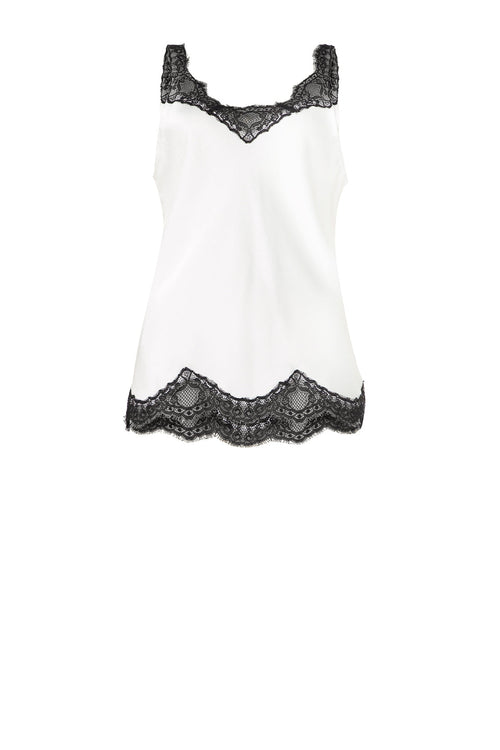 cut cami / ivory|black