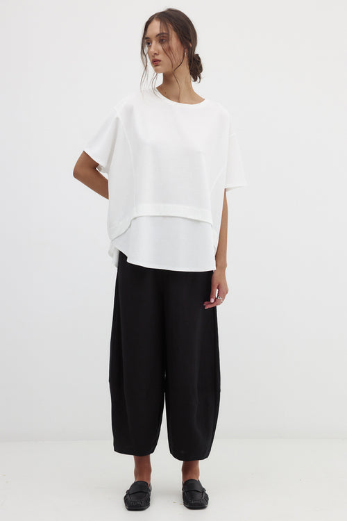 overturn tee / white
