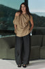 entreat short sleeve top / camel