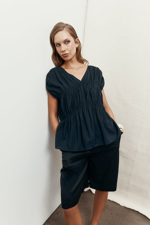 connection tee / french ink