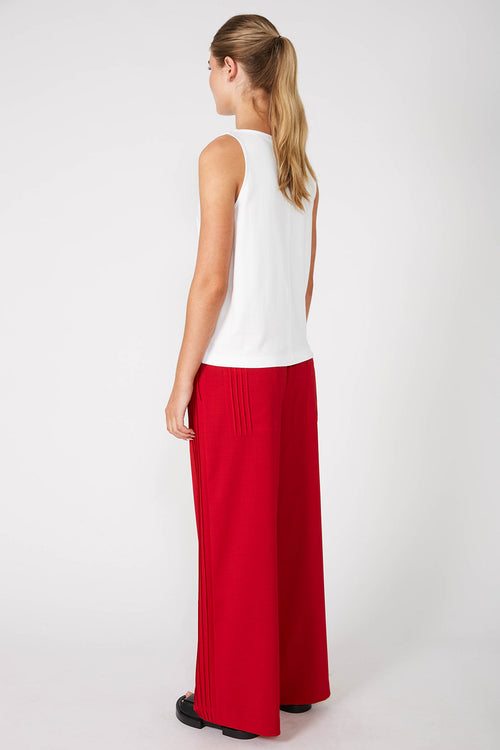 sear pintuck pant / rouge red