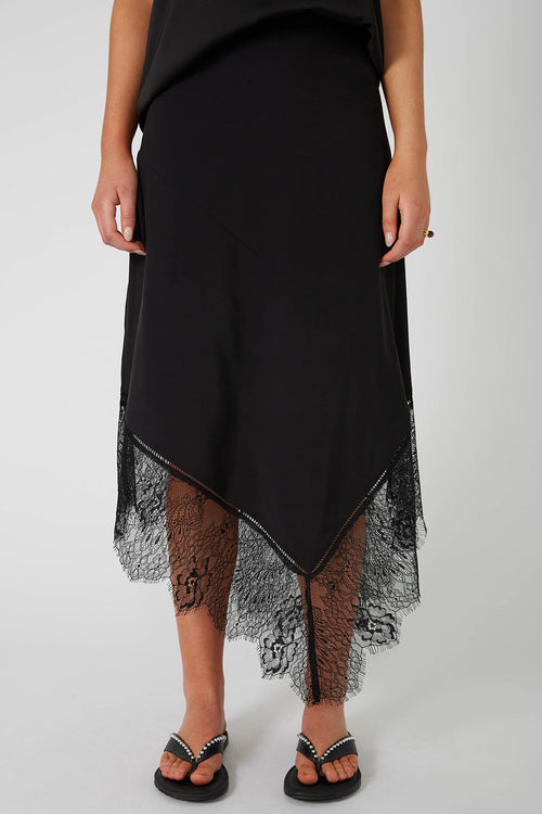interweave maxi skirt / black
