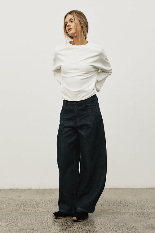 summit jean / raw indigo blue