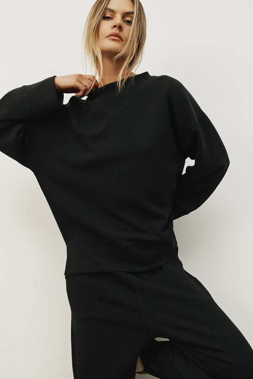 stepped sweat / black