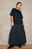 lineated dress / black