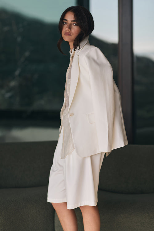 everyday blazer / ivory cream