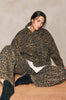 conceal cropped shacket / camel black animal print