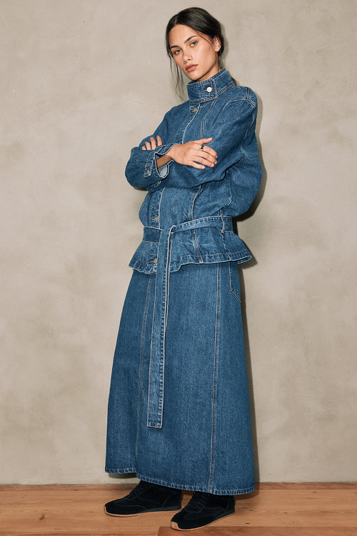 exact skirt / vintage blue stonewash