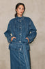pilot denim jacket / vintage blue stonewash