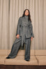 assign short trench / grey marle plaid