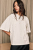 ornamental short sleeve top / ivory