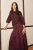 disperse skirt / dark plum