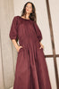 disperse midi dress / dark plum