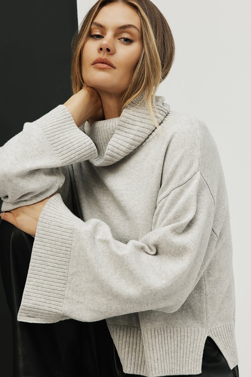ambient sweater / silver marle