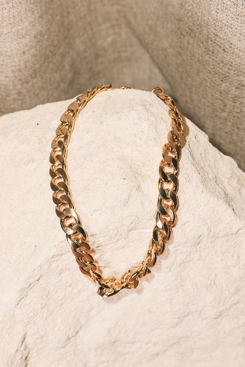chunky chain necklace / gold