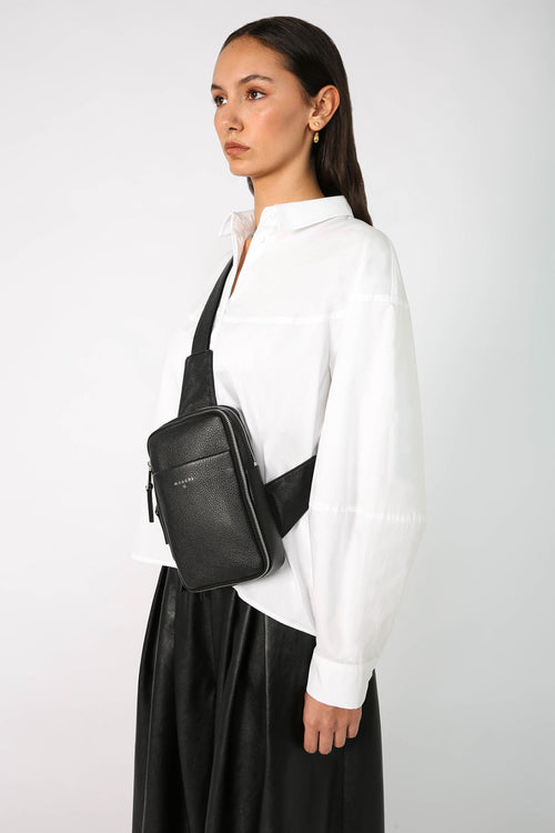 web mini bag / black|silver