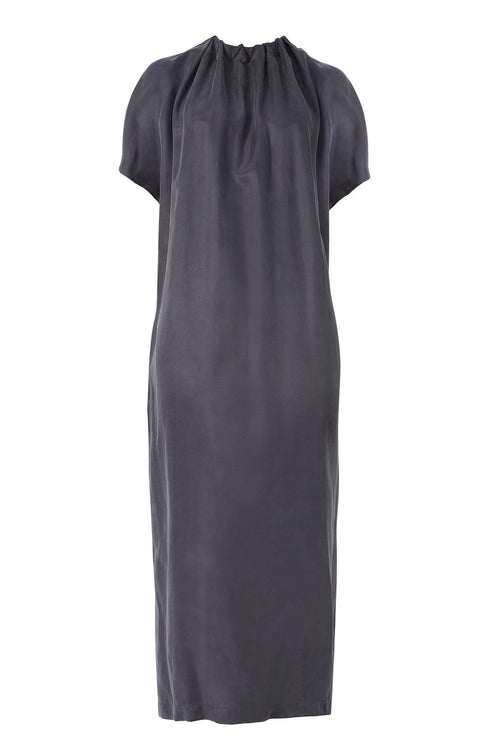 overview midi dress / steel blue