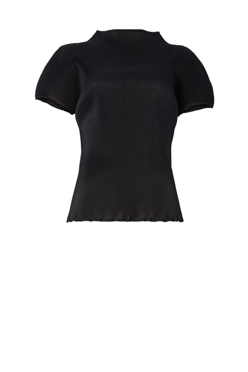 pleat tee skin / black
