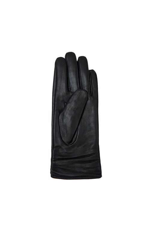 luxe leather gloves / black