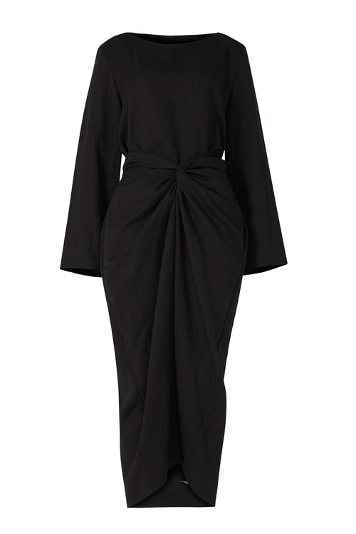 continue tie dress / black
