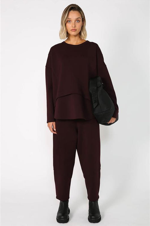 furthering ponti track pant / black forest