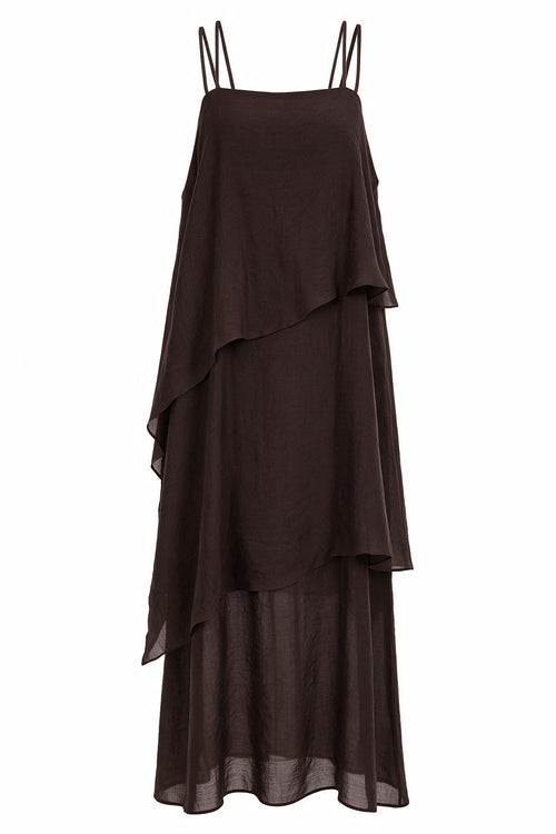 liberty dress / carob brown