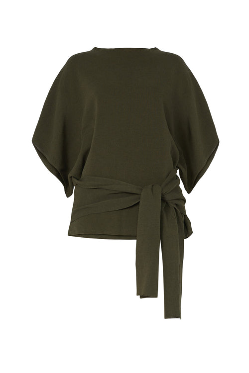 prompt tie sweater / olive green