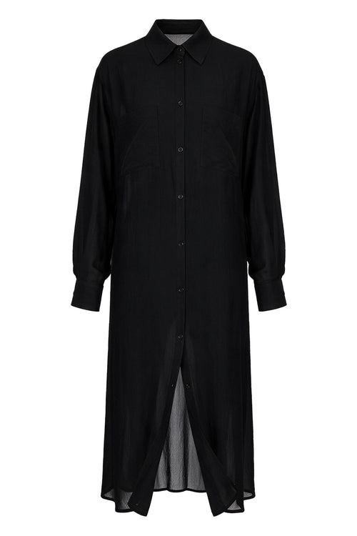 lucent shirt dress / black